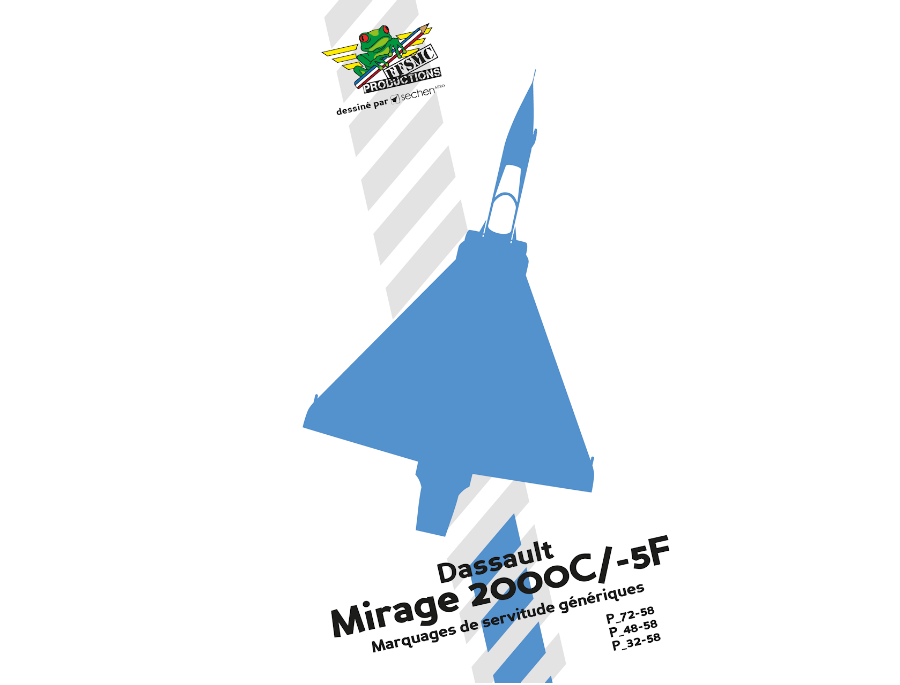 Dassault Mirage 2000C et 2000-5F : Marquages de Servitude Génériques