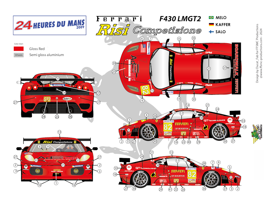 copy of Ferrari 458GT N°62 Risi 12H Sebring 2011