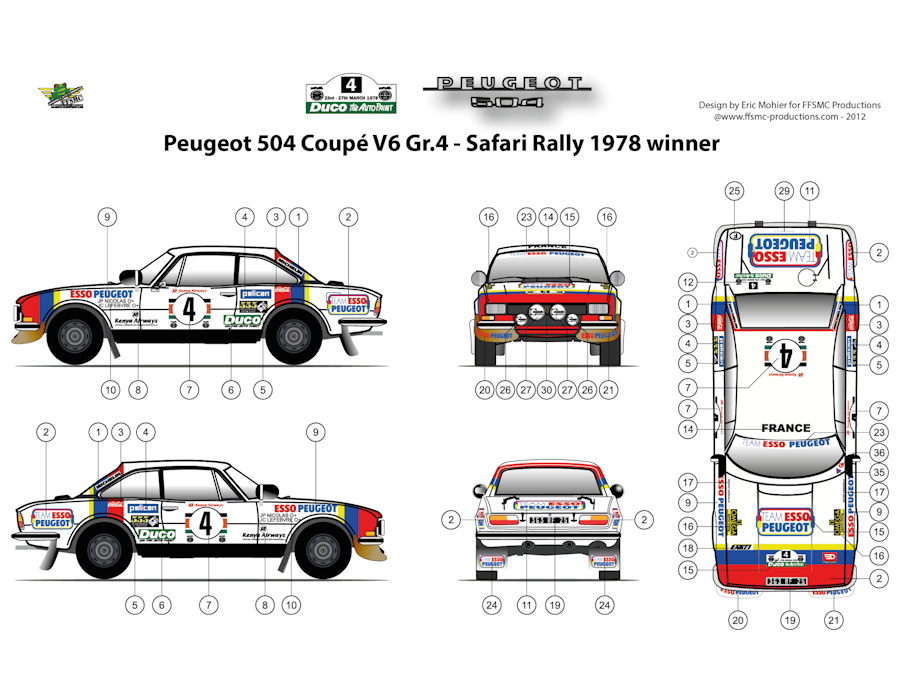 copy of Ferrari 308 GTBi Gr.4 "Pioneer" n°271 Tour de France auto 2016