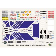 Ford RS200 n°4 et 10 Rallye du Portugal 1986