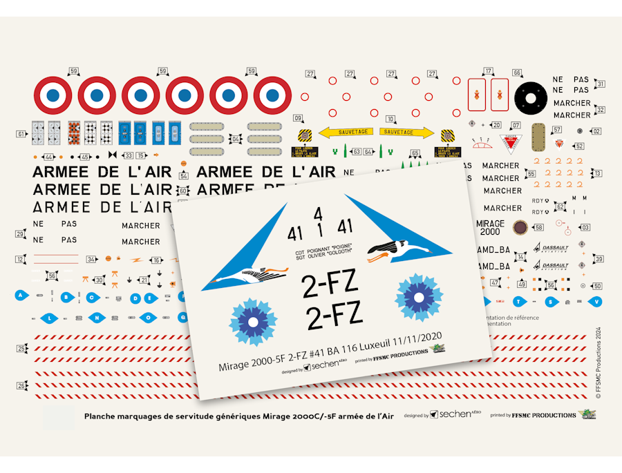 [bundle] Dassault Mirage 2000-5F 2-FZ n°41 EC 1/2 Cigognes "Bleuet de France"