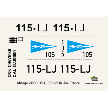 [addon] Dassault Mirage 2000C 115-LJ n°105 EC 2/5 Ile de France (1ere Escadrille C46 "Trident")