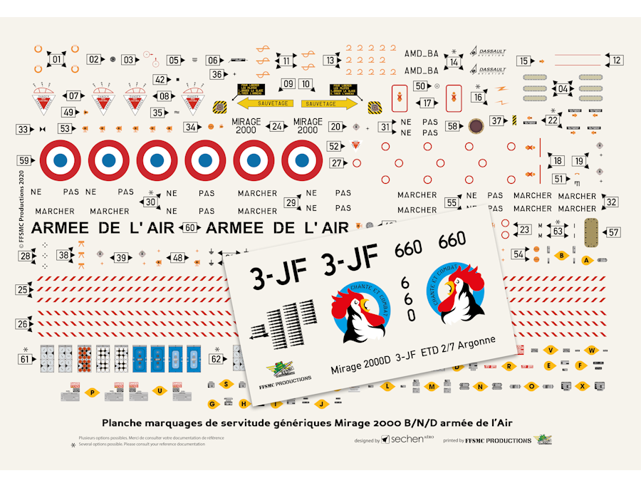 [bundle] Dassault Mirage 2000D 3-JF n°660 ETD 2/7 "Argonne" (Opération Harmattan)