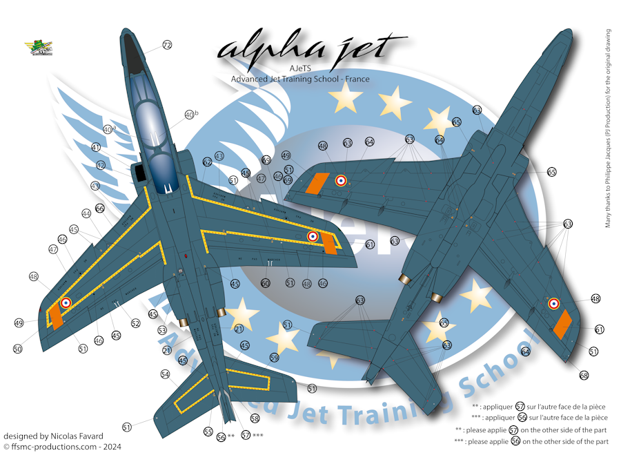 copy of Dassault Breguet / Dornier Alphajet E  GE 314 BA 705 Tours