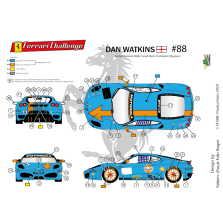 Ferrari 430 Challenge "(pseudo) Gulf" n°88 de Don Watkins (Circuit de Mont Tremblant le 19 juillet 2008)