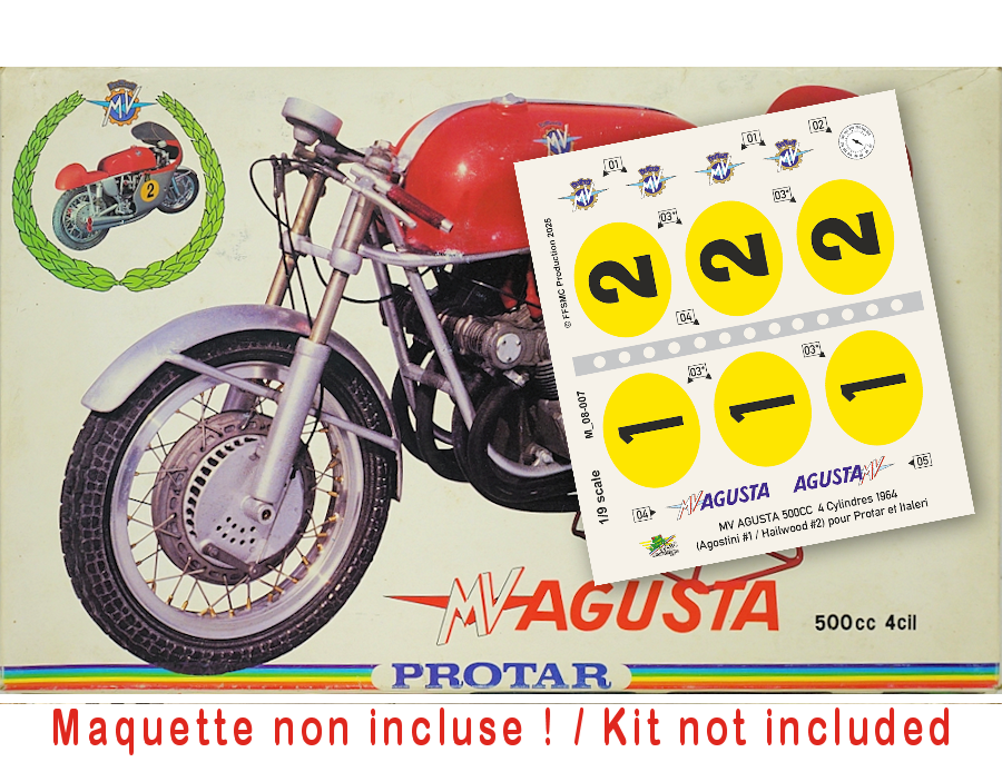MV Agusta 500 4 cylindres 1964  (pour Protar ref. 107 ou Italeri ref. 4630 1/9)