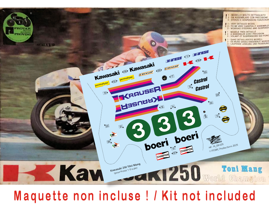 Kawasaki 250cc "Toni Mang" (pour Protar 1/9)