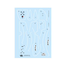 BMW R75 WH civile avec sidecar (filets blancs)  pour ERTL-ESCI, Italeri, Revell... 1/9 scale