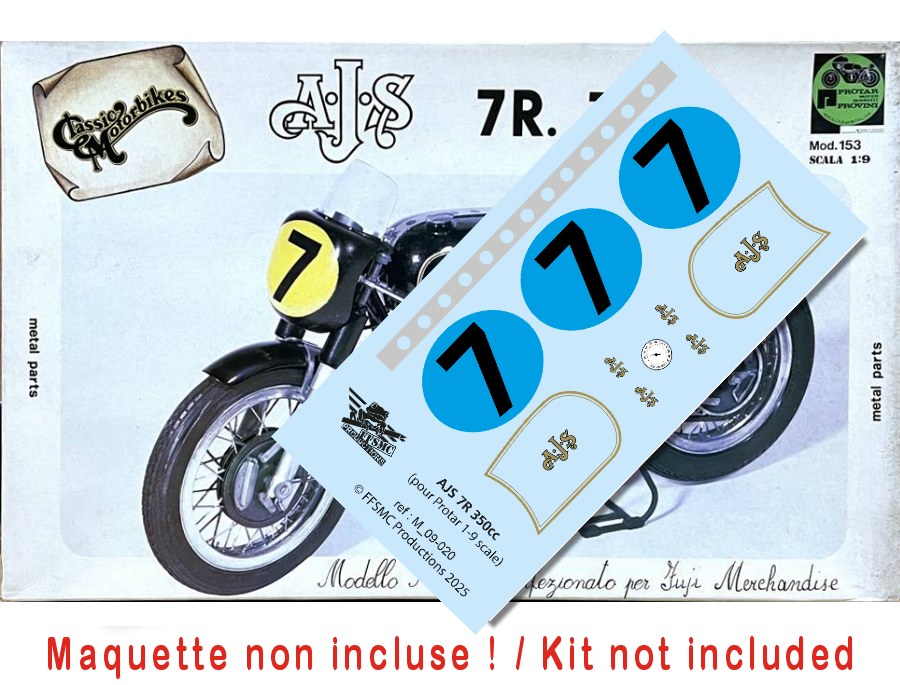 AJS 7R 350cc plaques bleues (pour Protar 1/9)