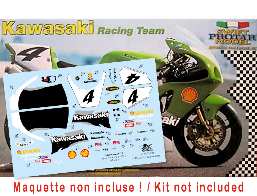 Kawasaki ZX-7R  (pour Protar 1/9)