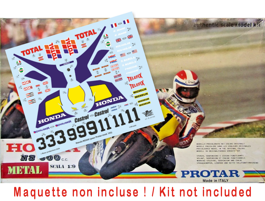 Honda NS500 TOTAL (pour Protar mod. 185-195 1/9 scale)