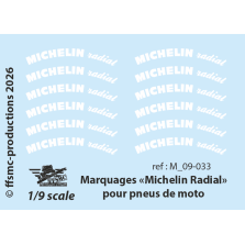 Marquages pour pneus racing (motos) "Michelin Radial"