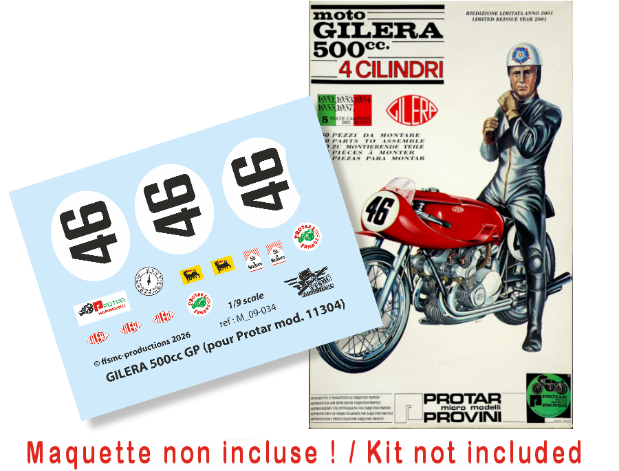 Gilera 500cc GP (pour Protar mod. 11304 1/9 scale)
