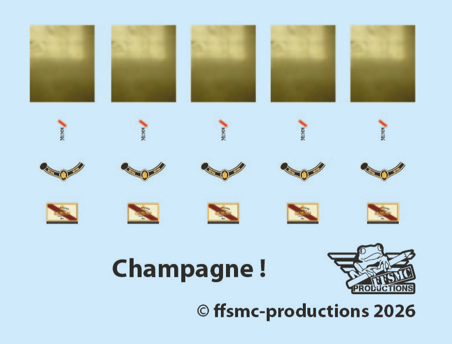 Etiquettes pour bouteilles de Champagne