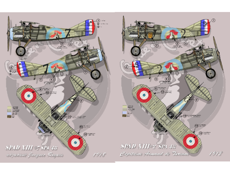 SPAD S.XIII Escadrille N 48 "Chante et Combat" Roques ou Turenne