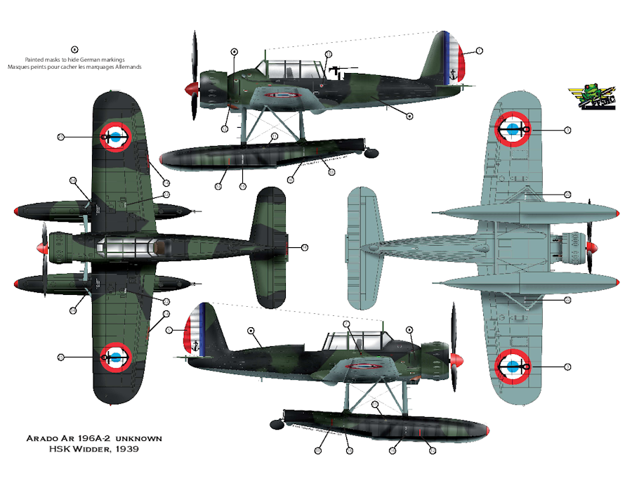 Arado Ar 196A-2 déguisé en avion Français