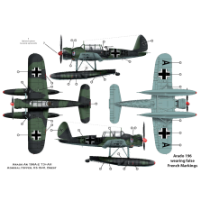 Arado Ar 196A-2 déguisé en avion Français