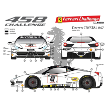 Ferrari 458 Challenge n°47 Darren Crystal 2012